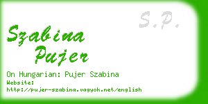 szabina pujer business card